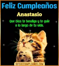 GIF Feliz Cumpleaños te guíe en tu vida Anastasio